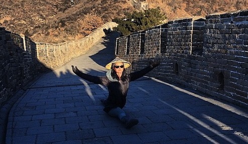 Katy Perry on the Great Wall of China
