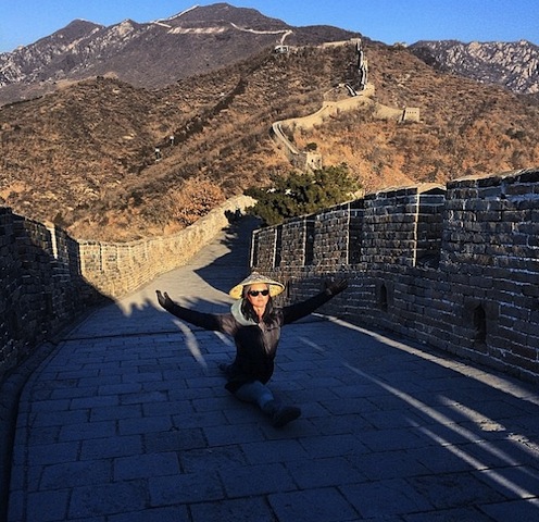 Katy Perry on the Great Wall of China