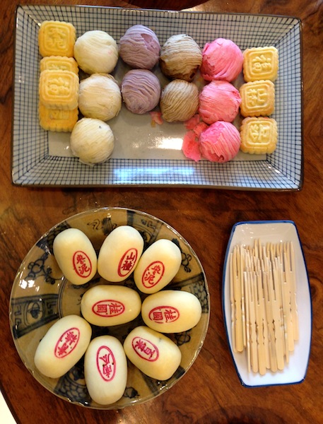 Traditional and colourful Traditional Chinese pastries 