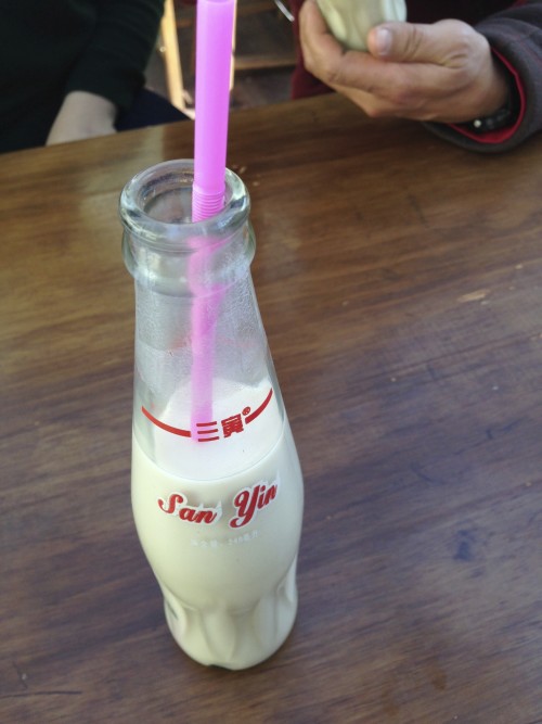 Peanut milk drink Best Sichuan Restaurants Beijing